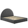 Resort Upholstered Fabric Arched Round Full Platform Bed / MOD-7130