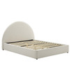 Resort Upholstered Fabric Arched Round Full Platform Bed / MOD-7130