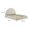 Resort Upholstered Fabric Arched Round Full Platform Bed / MOD-7130