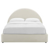 Resort Performance Velvet Arched Round Queen Platform Bed / MOD-7133