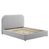 Keynote Upholstered Fabric Curved Full Platform Bed / MOD-7138