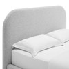 Keynote Upholstered Fabric Curved Full Platform Bed / MOD-7138