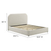 Keynote Upholstered Fabric Curved Full Platform Bed / MOD-7138