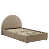 Resort Performance Velvet Arched Round Twin Platform Bed / MOD-7129