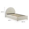 Resort Performance Velvet Arched Round Twin Platform Bed / MOD-7129