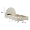 Resort Upholstered Fabric Arched Round Twin Platform Bed / MOD-7128