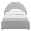 Resort Upholstered Fabric Arched Round Twin Platform Bed / MOD-7128