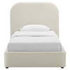 Keynote Performance Velvet Curved Twin Platform Bed / MOD-7137