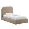 Keynote Performance Velvet Curved Twin Platform Bed / MOD-7137