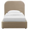 Keynote Performance Velvet Curved Twin Platform Bed / MOD-7137