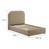 Keynote Performance Velvet Curved Twin Platform Bed / MOD-7137