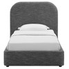 Keynote Upholstered Fabric Curved Twin Platform Bed / MOD-7136