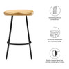 Concord Backless Wood Counter Stools - Set of 2 / EEI-6741