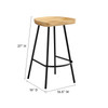 Concord Backless Wood Counter Stools - Set of 2 / EEI-6741