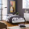 Sherry Twin Vinyl Bed Frame with Round Tapered Legs / MOD-5581