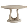 Trofello Round Dining Table with Curved Pedestal Base White Washed / CS-123120