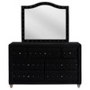 Deanna 7-drawer Rectangular Dresser with Mirror Black / CS-206103M