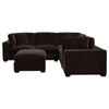 Lakeview 5-piece Upholstered Modular Sectional Chocolate / CS-551464-SETB