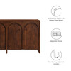 Appia Wood Grain 4-Door Sideboard Storage Cabinet / EEI-6538