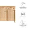Appia 3-Door Arched Door Sideboard Storage Cabinet / EEI-6536