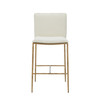 Modrest Atlanta - Modern Off-White Fabric & Brass Counter Chair / VGMY-3739-26-WHT