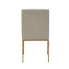 Modrest Beasley - Modern Beige Linen + Brass Dining Chair / VGMY-3756-BGE