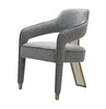 Modrest Kasem - Modern Grey Fabric + Gold Dining Chair / VGMF-D1204-GRY