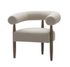 Modrest Marchland - Modern Beige Fabric + Oak Accent Chair / VGMF-L3175-BGE