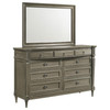 Alderwood 9-drawer Dresser with Mirror French Grey / CS-223123M