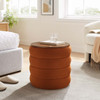 Mezzo Round Performance Velvet Storage Ottoman / EEI-6684