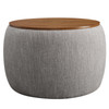 Perla Woven Heathered Fabric Upholstered Storage Ottoman / EEI-6688