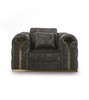 Divani Casa Dosie - Transitional Grey Velvet Chair / VGBN-S-9368-CHR-GRY