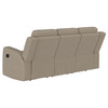 Brentwood Upholstered Motion Reclining Sofa Taupe / CS-610281