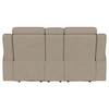 Brentwood Upholstered Motion Reclining Loveseat with Console Taupe / CS-610282