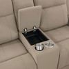 Brentwood Upholstered Motion Reclining Loveseat with Console Taupe / CS-610282