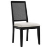 Arlo Faux Rattan and Wood Dining Side Chairs Set of 2 / EEI-6803