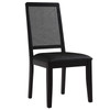 Arlo Vegan Leather Upholstered Faux Rattan and Wood Dining Side Chairs - Set of 2 / EEI-6802