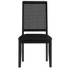 Arlo Vegan Leather Upholstered Faux Rattan and Wood Dining Side Chairs - Set of 2 / EEI-6802