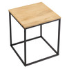 Zora Square Wood and Metal Side Table / EEI-6833
