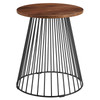 Valeo Round Wood and Metal Side Table / EEI-6831