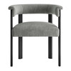 Imogen Woven Heathered Fabric Upholstered Barrel Dining Chairs - Set of 2 / EEI-6776