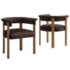 Imogen Performance Velvet Barrel Dining Chairs - Set of 2 / EEI-6775