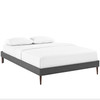 Sherry Queen Fabric Bed Frame with Round Tapered Legs / MOD-5625