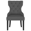 Baney Fabric Upholstered Dining Side Chair Grey and Black / CS-115562