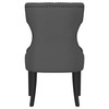 Baney Fabric Upholstered Dining Side Chair Grey and Black / CS-115562
