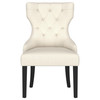 Baney Fabric Upholstered Dining Side Chair Beige and Black / CS-115572