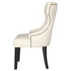 Baney Fabric Upholstered Dining Side Chair Beige and Black / CS-115572