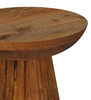 Aureo Round Solid Wood Accent Side Table Wild Honey / CS-931155