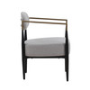 Modrest Liberty - Modern Light Grey Fabric + Black & Gold Accent Chair / VGDW-L-C500-009