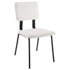 Calla Fabric Upholstered Dining Side Chair White (Set of 2) / CS-108022